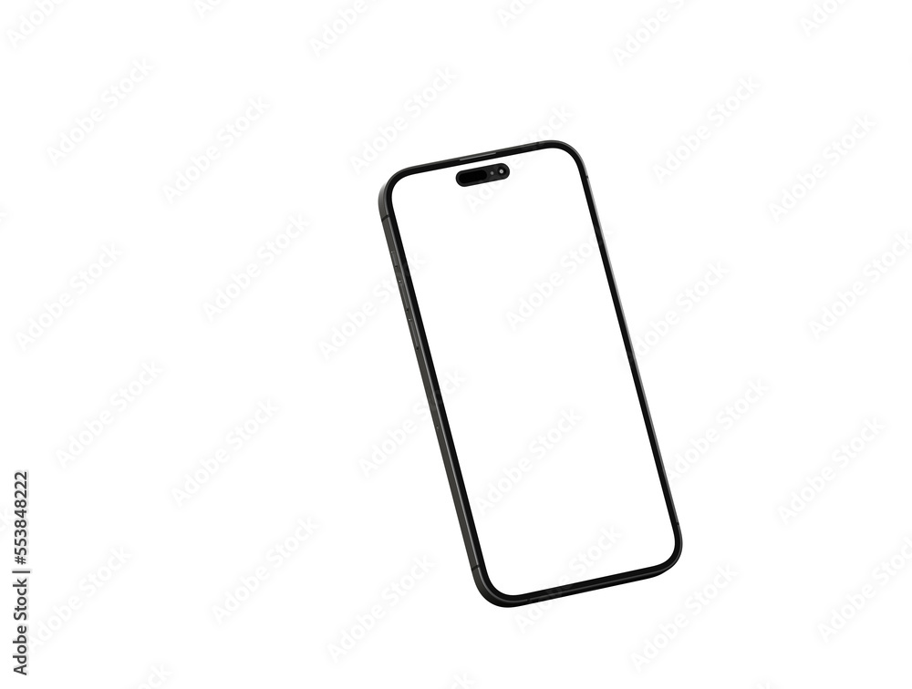 Smartphone frameless blank screen mockup Smartphone frameless blank screen mockup