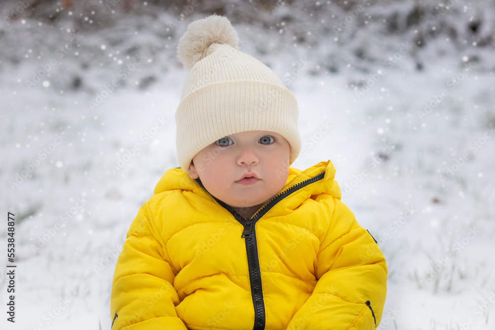Portrait of a little boy in a yellow suit Portrait of a little boy in a yellow suit