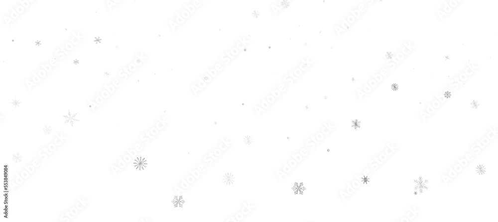 Christmas background design of snowflake and snow falling in the winter 3d illustration