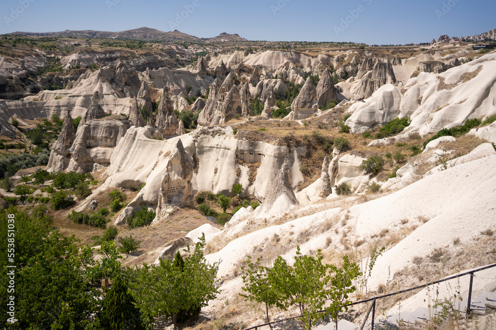 Fototapeta premium Breathtaking landscapes of Cappadocia, cave structures made of tuff and basalt