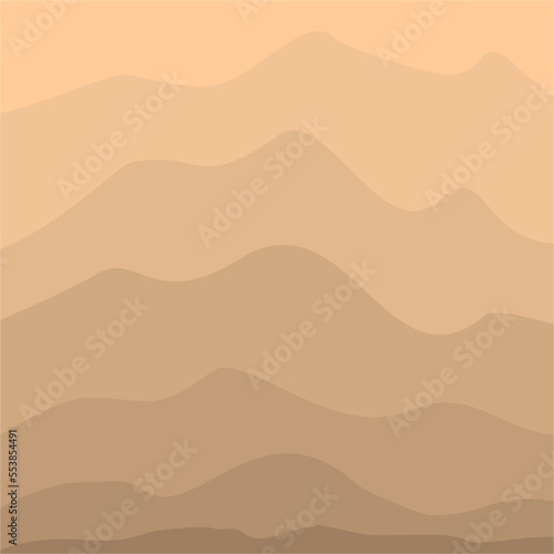 mountain landscape with mountains full of beige color