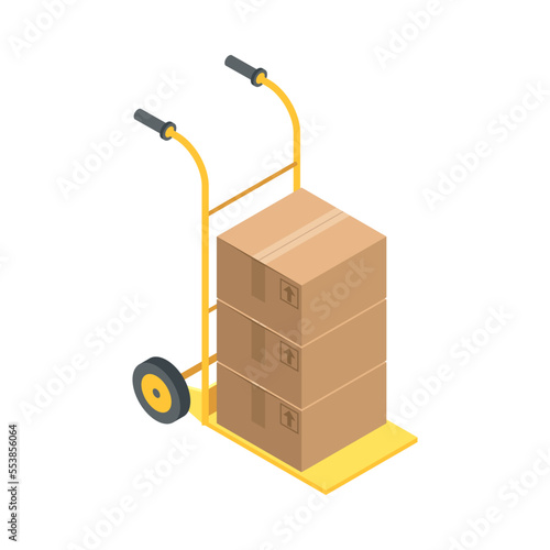 Delivery Wheelbarrow Parcels Composition