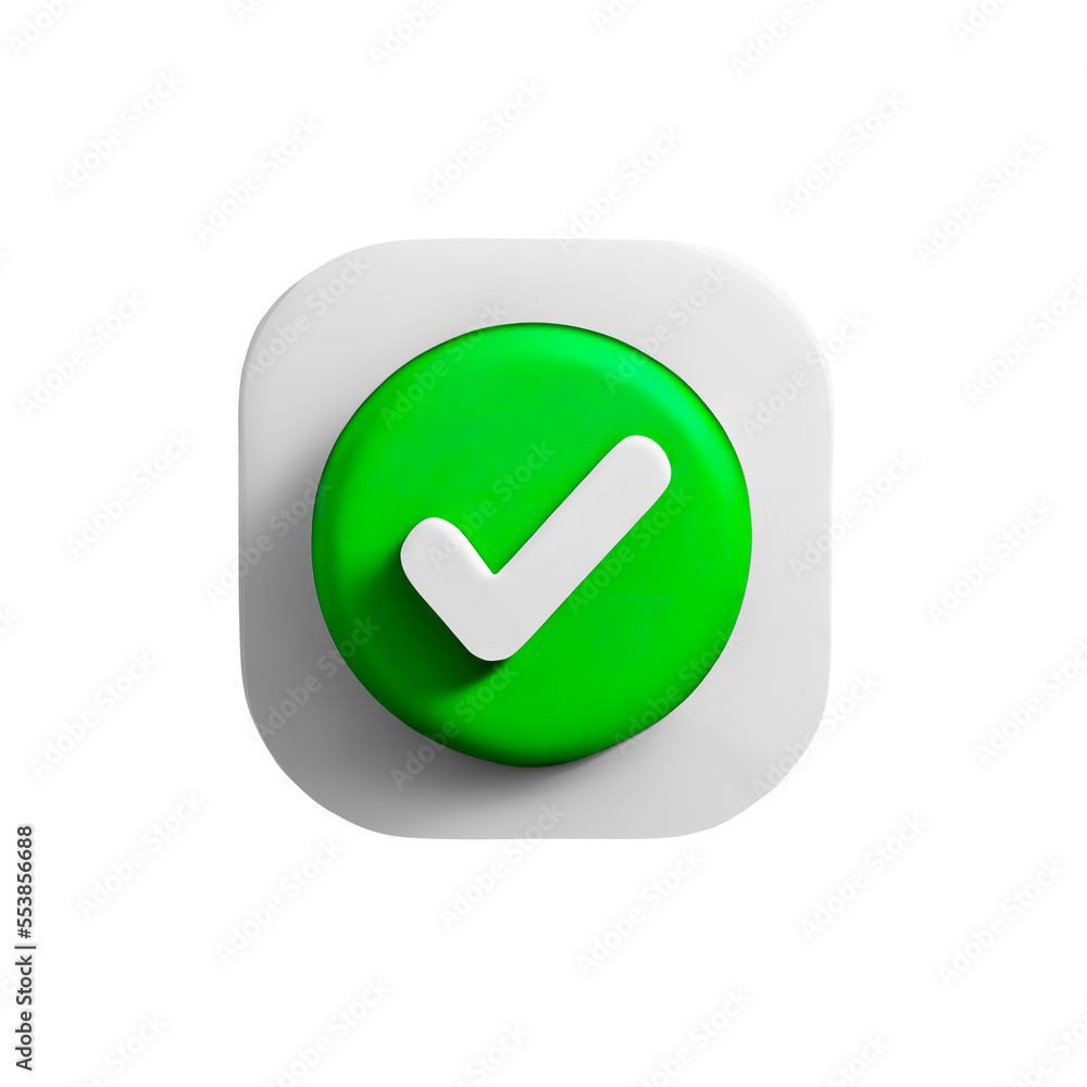 Icon Check 3D Icon Check 3D