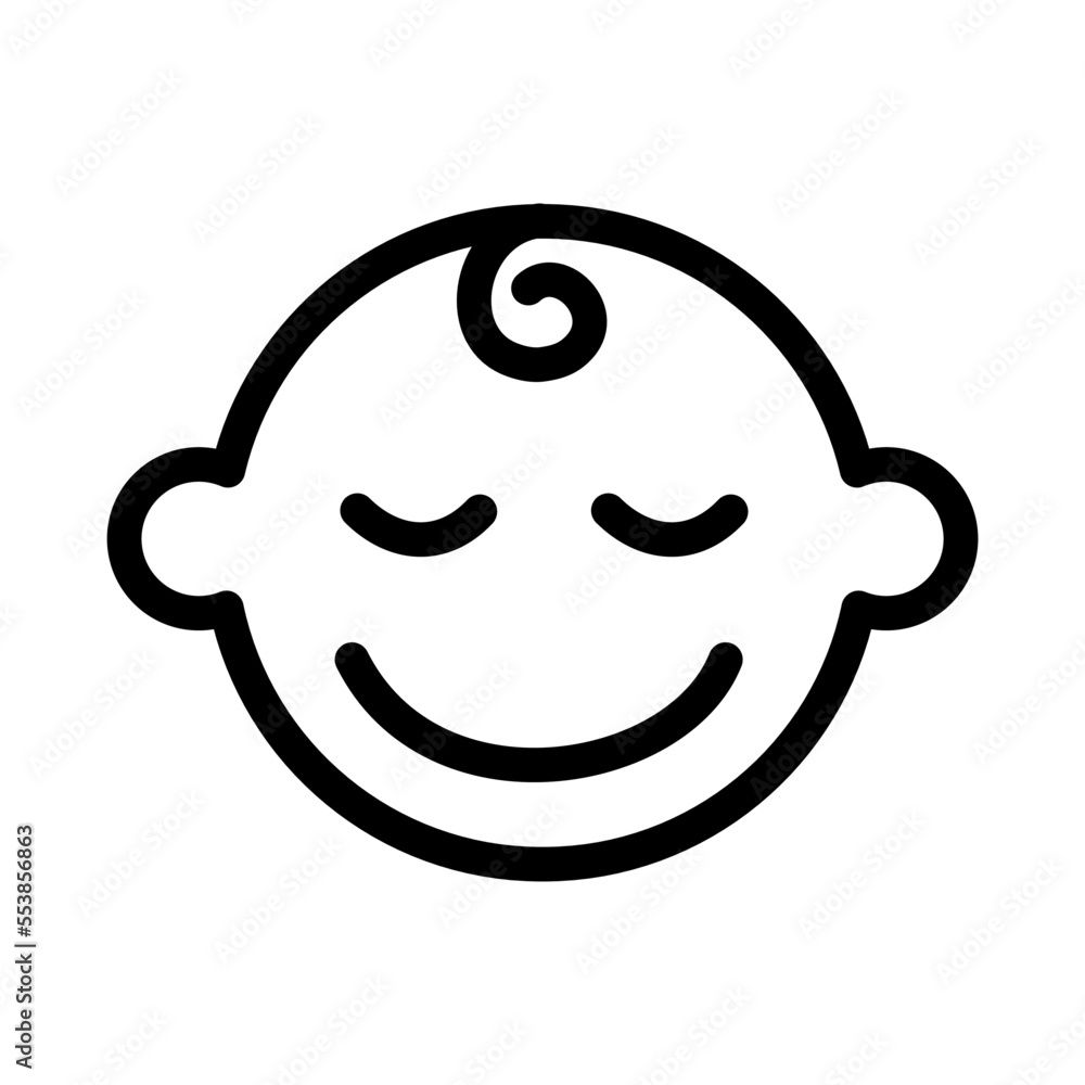 sleeping baby - vector icon sleeping baby - vector icon