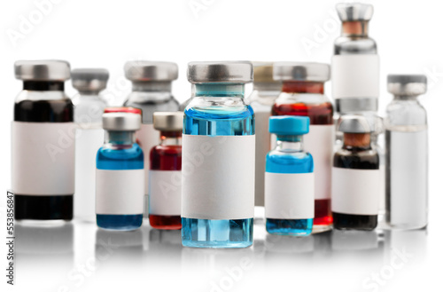 Covid corona virus vaccine vial bottles for intramuscular injections