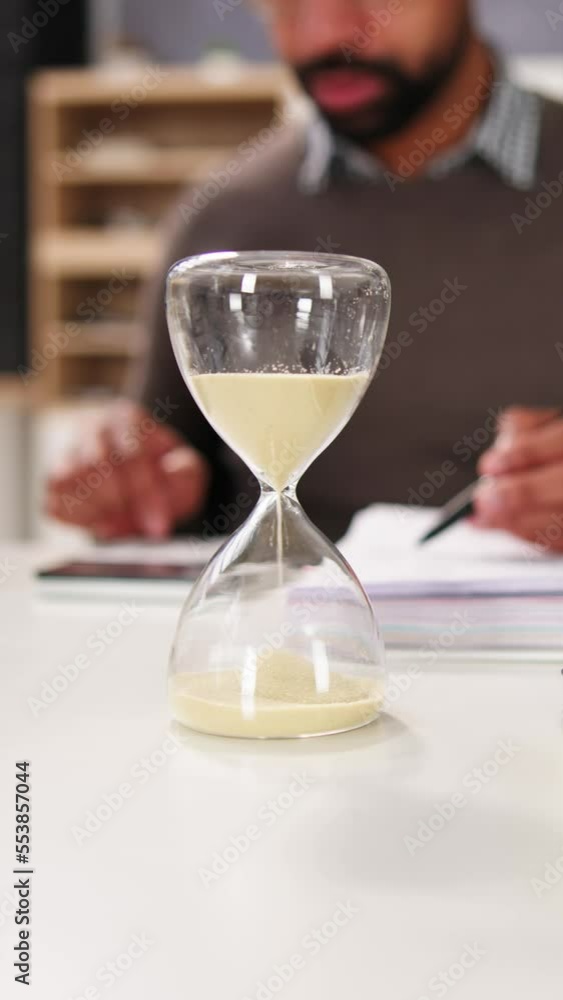 Late Invoice And Billing Deadline With Hourglass Late Invoice And Billing Deadline With Hourglass
