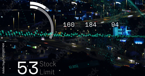 Image of confetti with scope and over doctor practicing graph