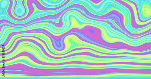 Image of purple and green liquid pattern moving on seamless loop