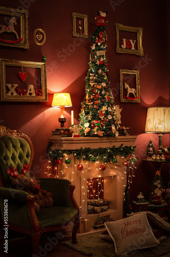 Christmas home decor  still life and decorations
