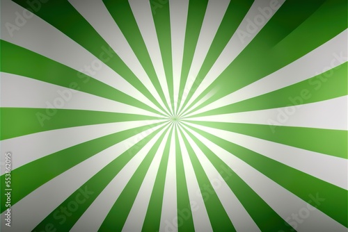 green background with rays