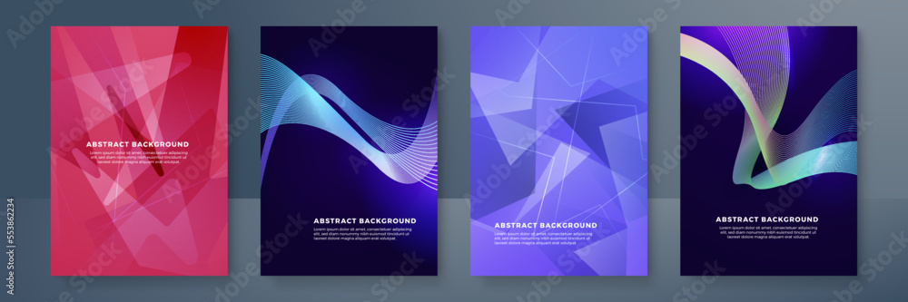 Modern abstract covers set, minimal covers design. Colorful geometric background, vector illustration. Modern abstract covers set, minimal covers design. Colorful geometric background, vector illustration.