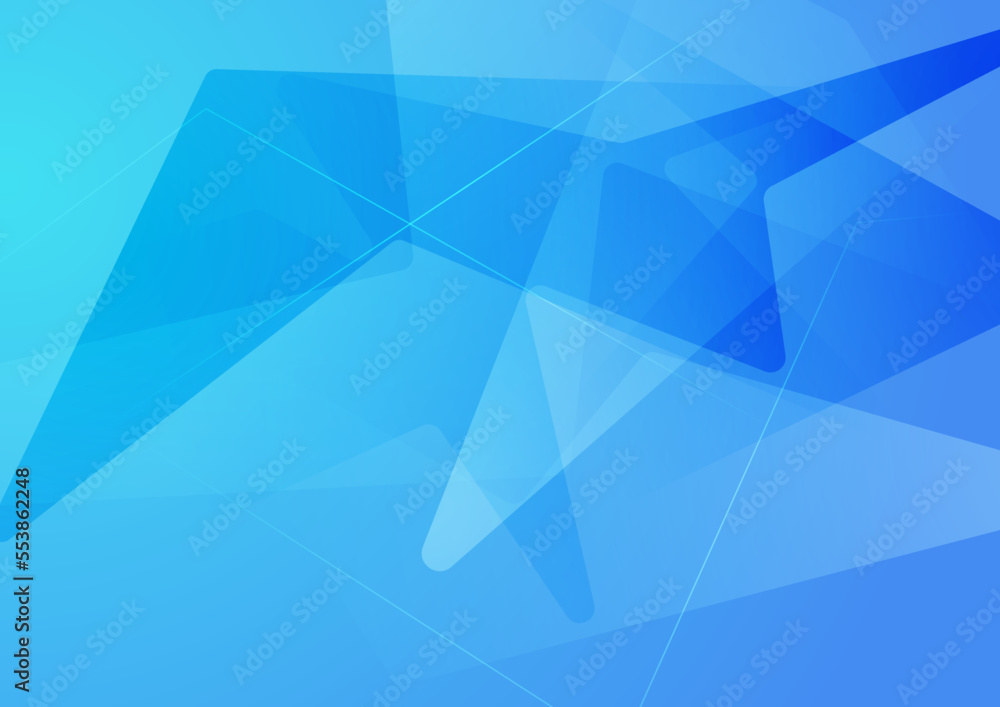 Obraz premium Modern simple minimalist colorful blue gradient abstract background with wave lines