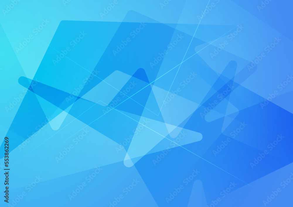 Obraz premium Modern simple minimalist colorful blue gradient abstract background with wave lines