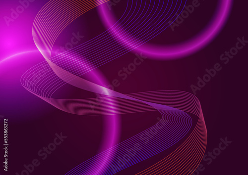 abstract particles wave line background banner