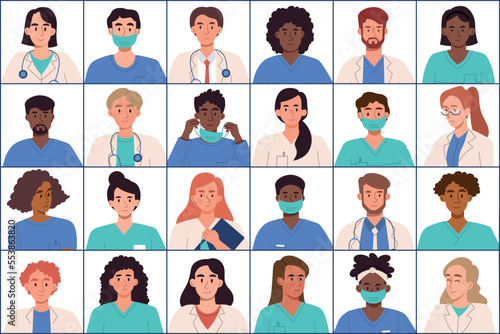 Portraits of many doctors
