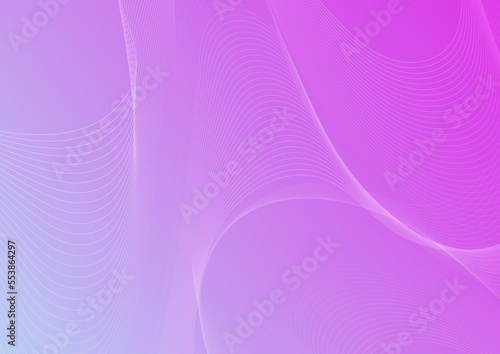 Modern simple minimalist pink gradient abstract background with wave lines