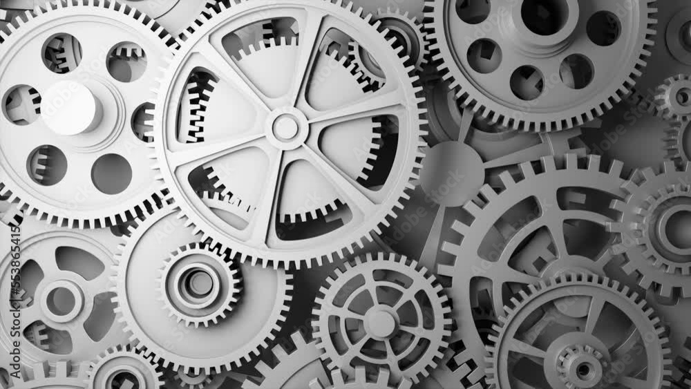 Industrial video background with gears. 3d animation. Industrial video background with gears. 3d animation.