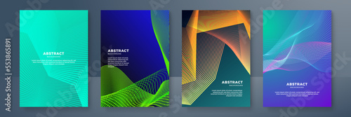 Modern abstract covers set, minimal covers design. Colorful geometric background, vector illustration.