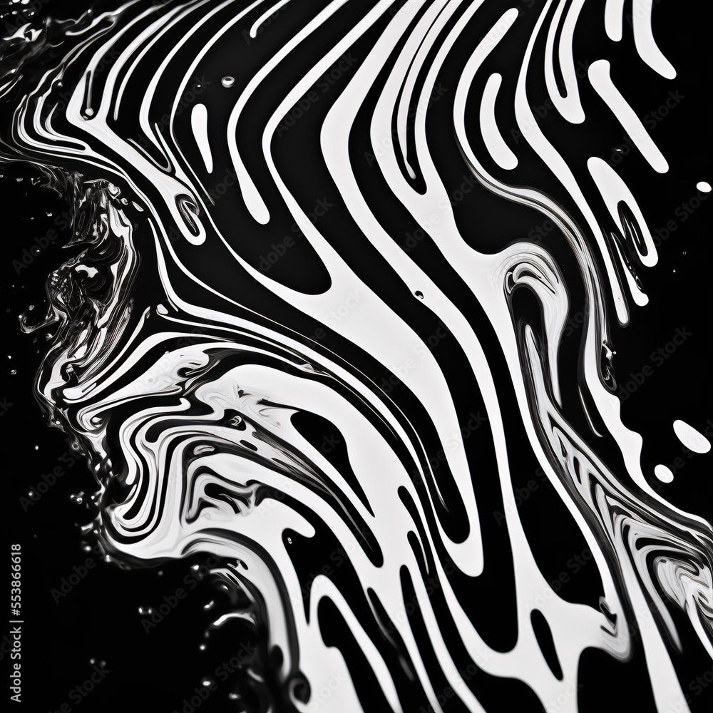 Black and White Zebra Stripes Acrylic Pour Painting Design Background | Midjourney Ai Generated Black and White Zebra Stripes Acrylic Pour Painting Design Background | Midjourney Ai Generated