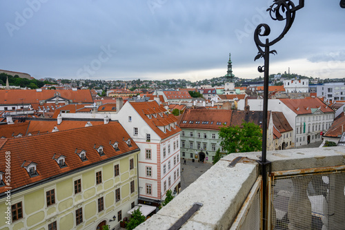 Photography Outlook from the top of the Old Town Hall tower in Bratislava, Slovakia