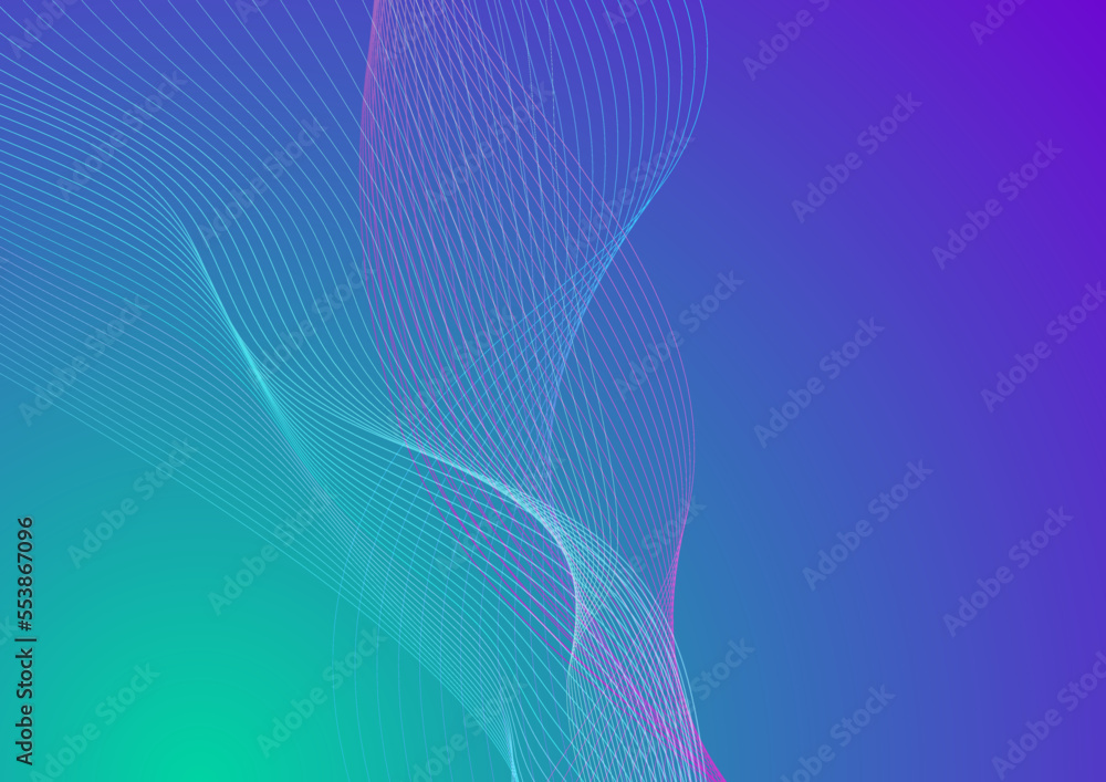 Abstract glowing wave lines on dark blue background. Geometric stripe line art design. Modern shiny blue lines. Futuristic technology concept. Suit for poster, cover, banner, brochure, website Abstract glowing wave lines on dark blue background. Geometric stripe line art design. Modern shiny blue lines. Futuristic technology concept. Suit for poster, cover, banner, brochure, website