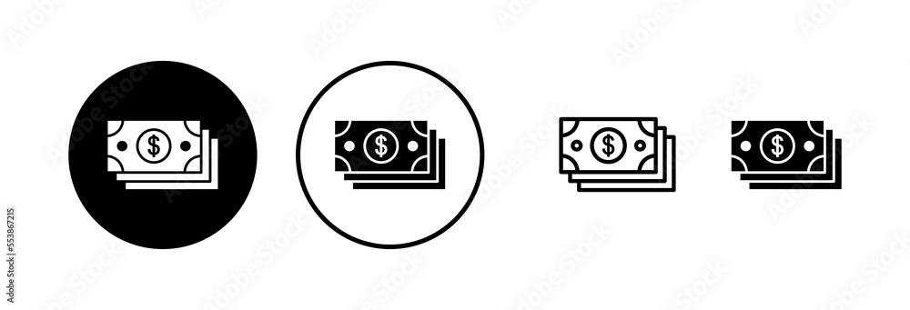 Obraz premium Money icon vector illustration. Money sign and symbol