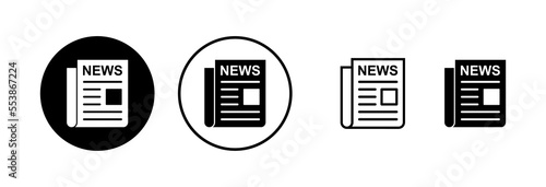 Newspaper icon vector illustration. news paper sign and symbolign