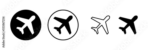 Plane icon vector illustration. Airplane sign and symbol. Flight transport symbol. Travel sign. aeroplane