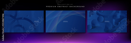 Modern dark blue abstract background