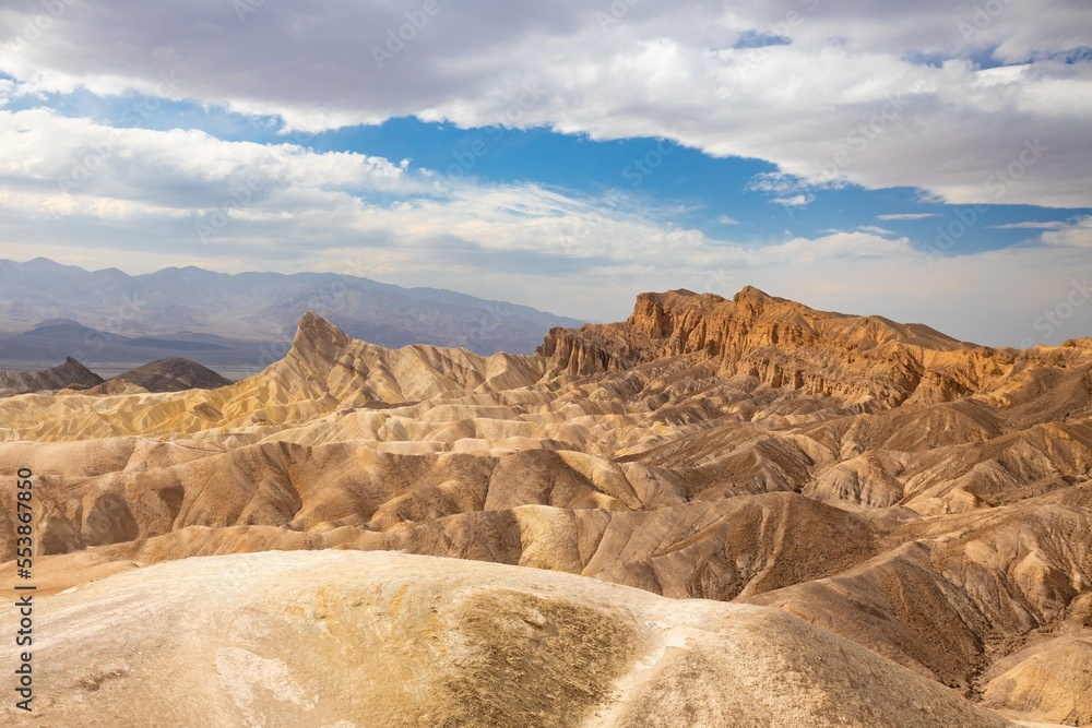 Death Valley National Park California Nevada USA American Zabriskie Point Dry Hot Mountain Landscape Panorama sunset scenic view barren desert mountain outdoors geography with heat furnace temperature Death Valley National Park California Nevada USA American Zabriskie Point Dry Hot Mountain Landscape Panorama sunset scenic view barren desert mountain outdoors geography with heat furnace temperature