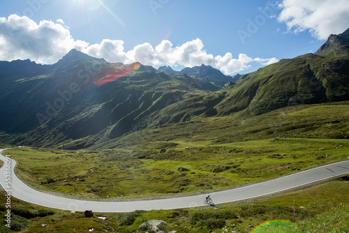 Road cycling in the mountains
