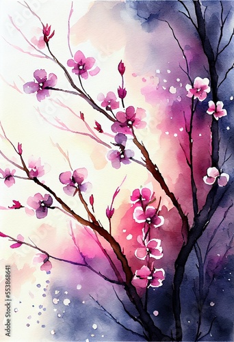  Sakura tree, cherry blossom