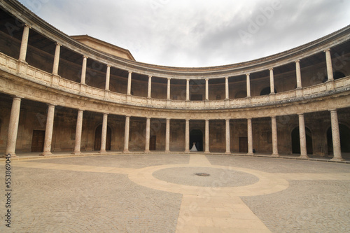 Palace of Charles V in the Alhambra area of       Granada  Spain