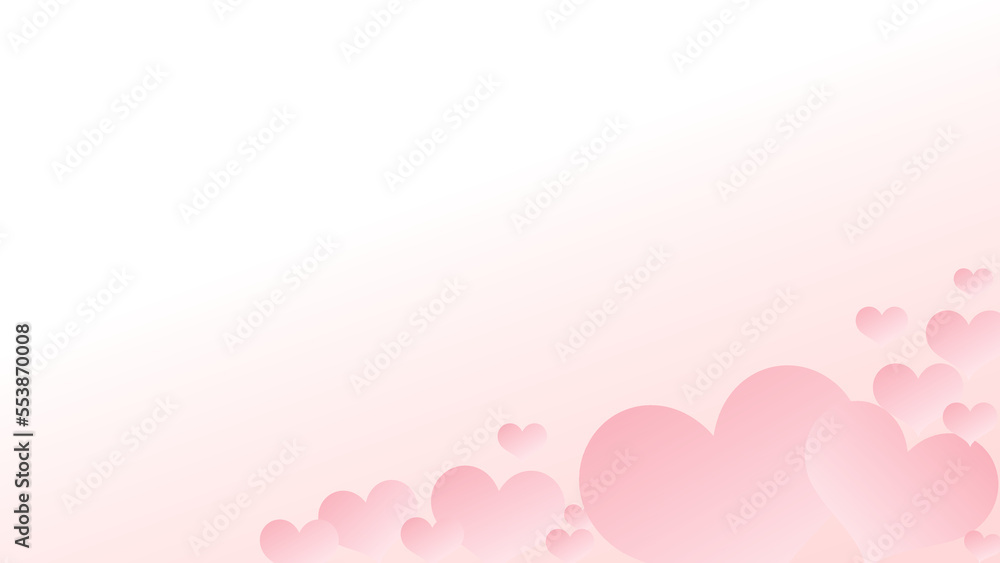 ハートの背景素材,ピンクのグラデーション