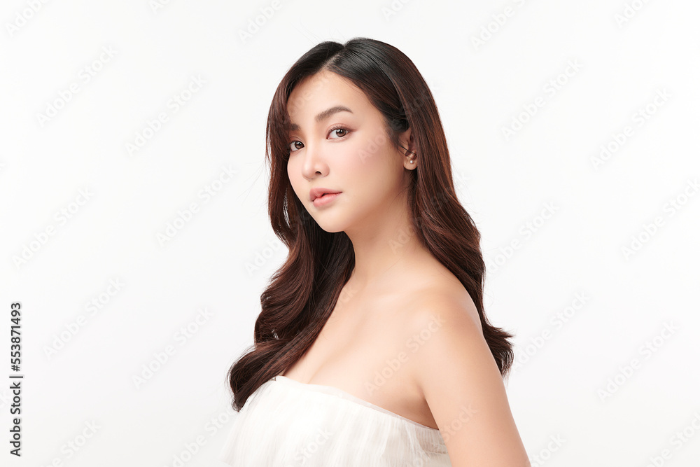 Beautiful young asian woman with clean fresh skin on white background, Face care, Facial treatment, Cosmetology, beauty and spa, Asian women portrait. Beautiful young asian woman with clean fresh skin on white background, Face care, Facial treatment, Cosmetology, beauty and spa, Asian women portrait.