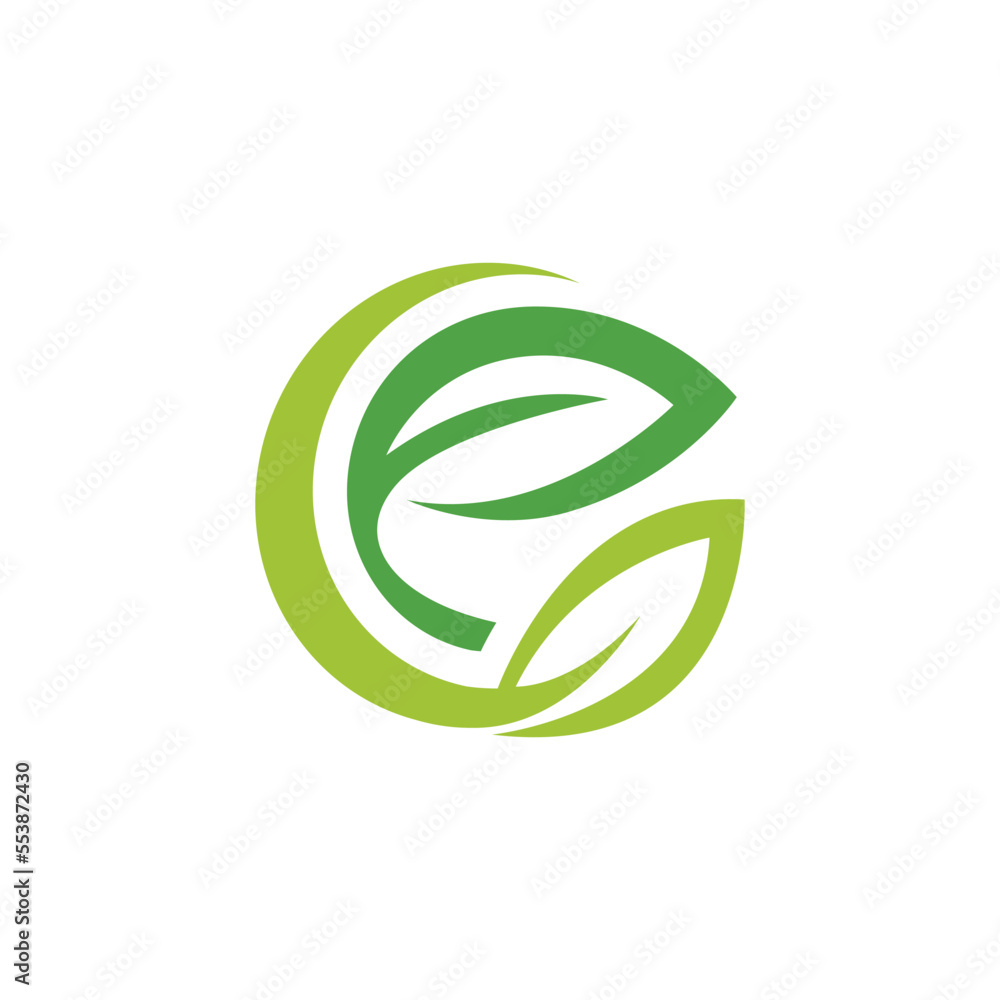 Letter EE eco leaves logo icon design template elements. Vector color sign. Letter EE eco leaves logo icon design template elements. Vector color sign.