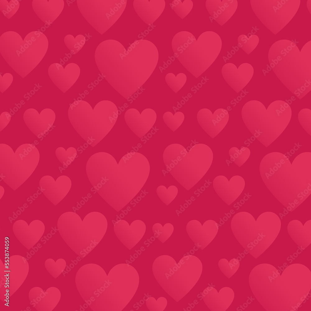 red and pink hearts background illustration vector