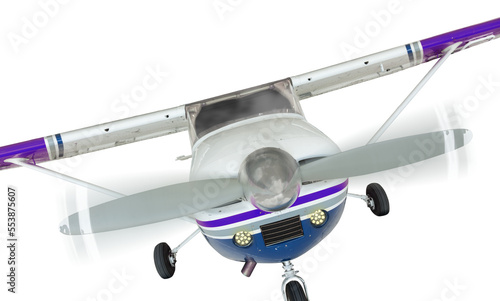 Transparent PNG Cessna 172 Single Propeller Airplane.