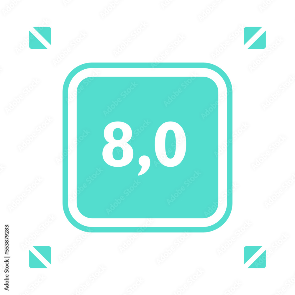Numeric decimal icon vector design templates Numeric decimal icon vector design templates