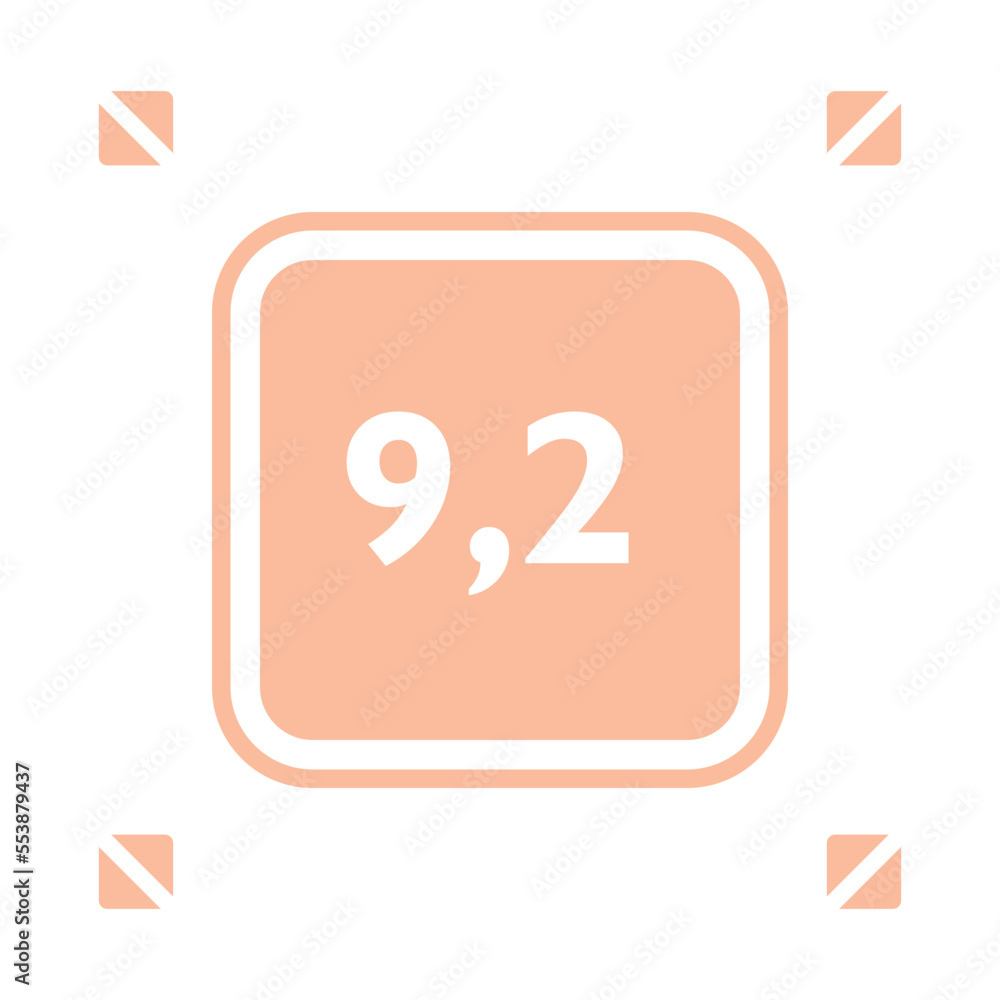 Numeric decimal icon vector design templates Numeric decimal icon vector design templates