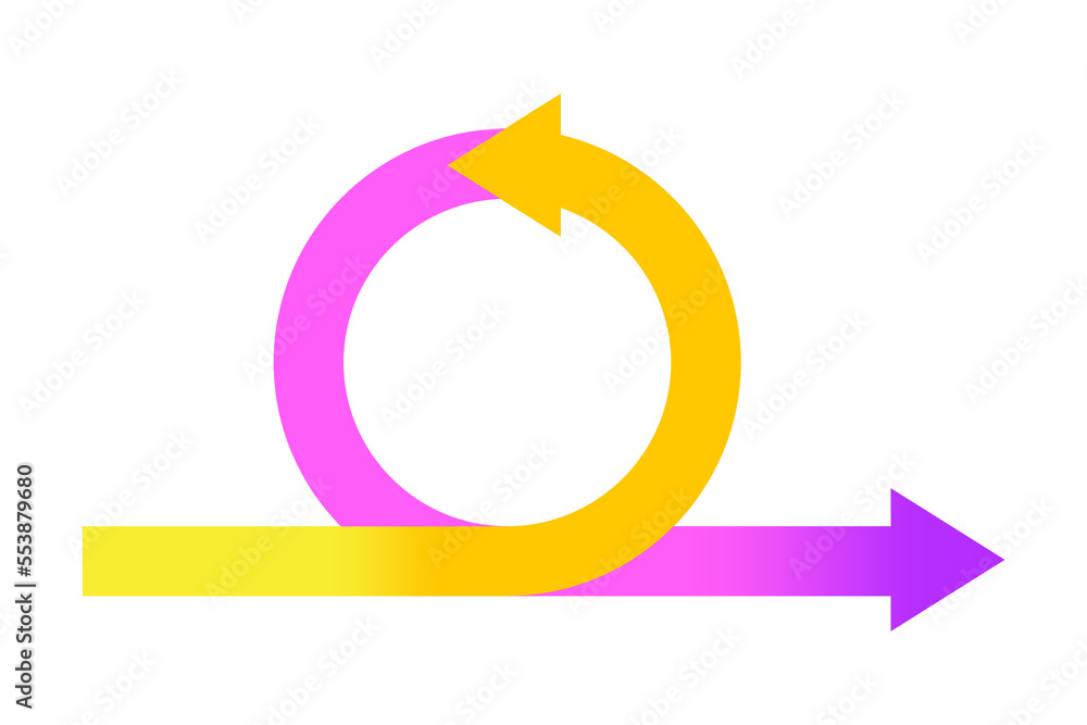 Arrows circle line. Business strategy structure. Teamwork concept. Vector illustration. Stock image. Arrows circle line. Business strategy structure. Teamwork concept. Vector illustration. Stock image.