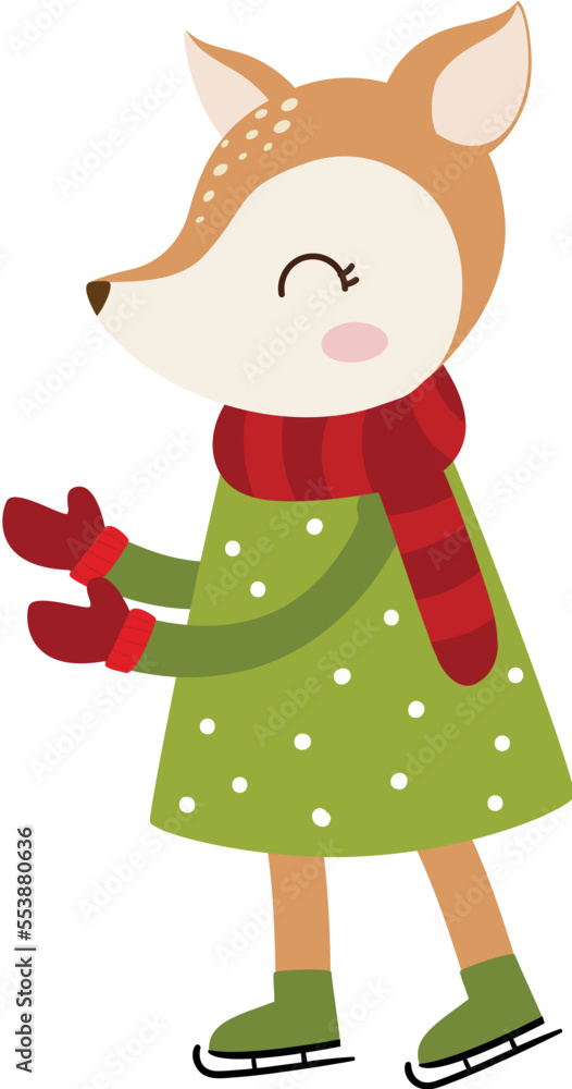 Christmas, Reindeer, Ice Skates Christmas, Reindeer, Ice Skates
