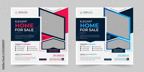 Elegant Real estate house sale and home rent advertising square Social media post and promotion ads discount banner vector template design.