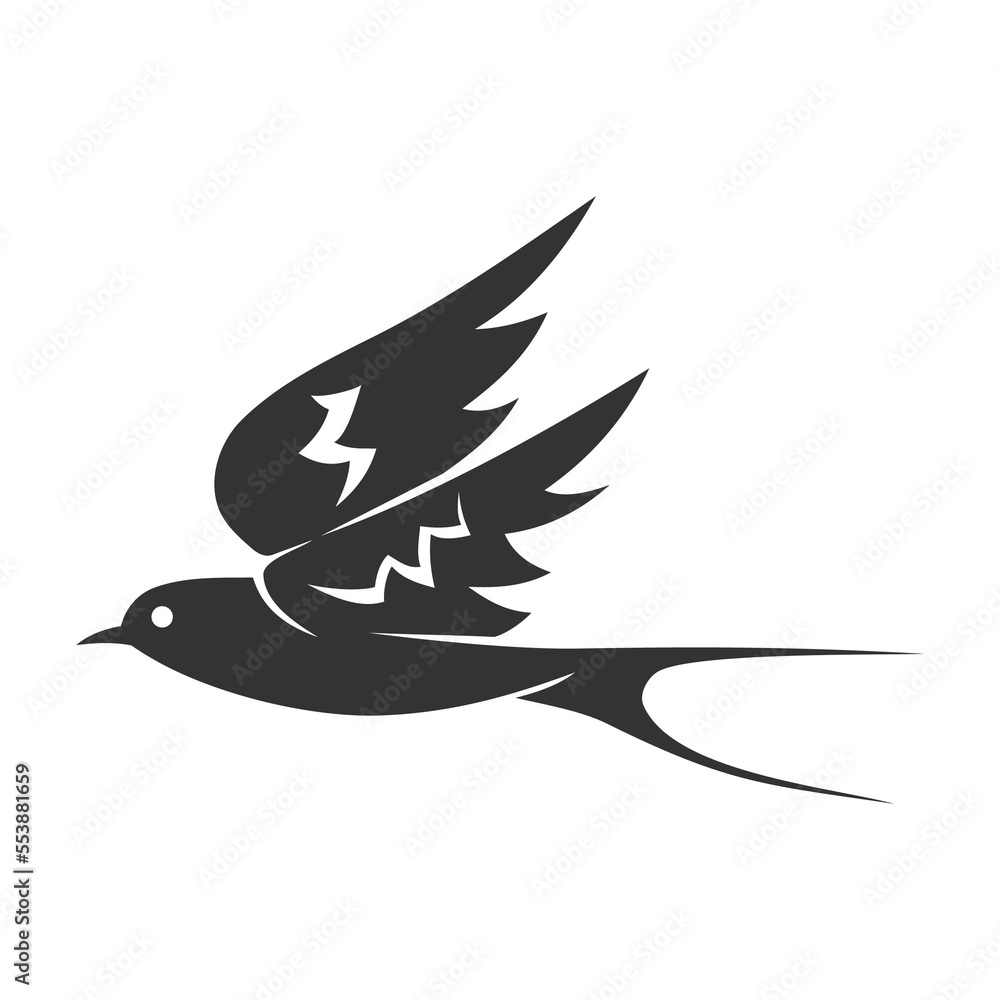 Fototapeta premium Swallow logo template Icon Illustration Brand Identity