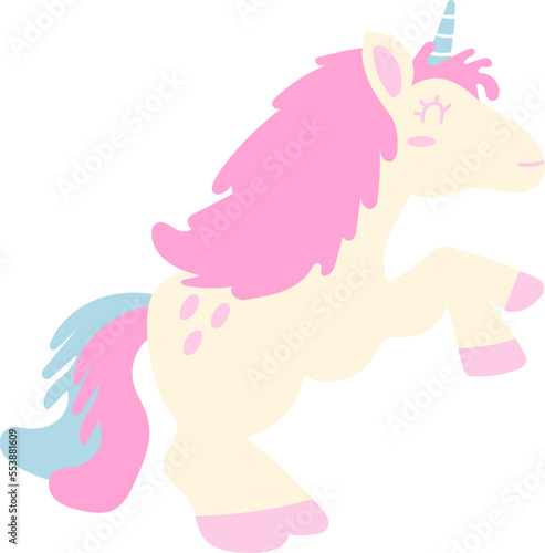 Standing unicorn illustration