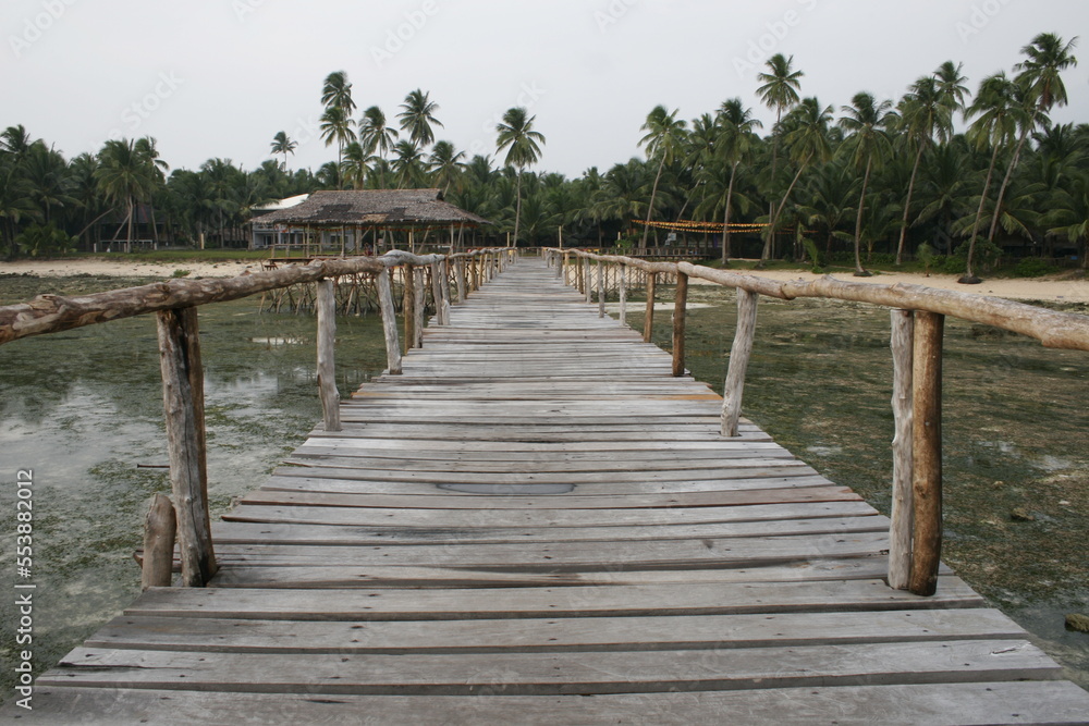 Fototapeta premium Wooden walkway at the beach