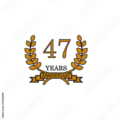 Anniversary icon vector logo design illustration