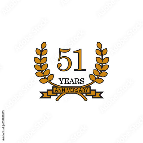 Anniversary icon vector logo design illustration