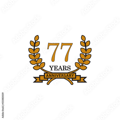 Anniversary icon vector logo design illustration