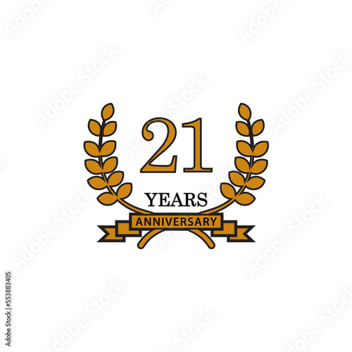 Anniversary icon vector logo design illustration